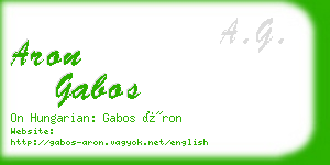 aron gabos business card